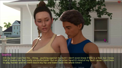 Visual Novels: Isteri dan ibu tiri bahagian 34 - pantat sentuh pelajar semasa kami...