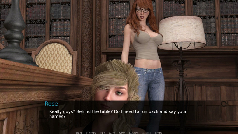 3D Cartoon Porn: Lancaster Boarding House 11 - Chloe Rose dan Ryan bertiga di Perpustakaan