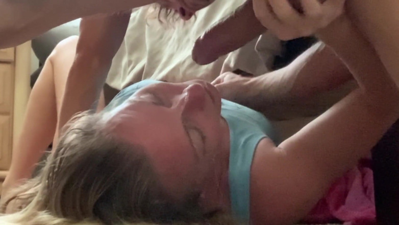 Farmers Wifey: Balls Deep Throat Pie Gagging Slave