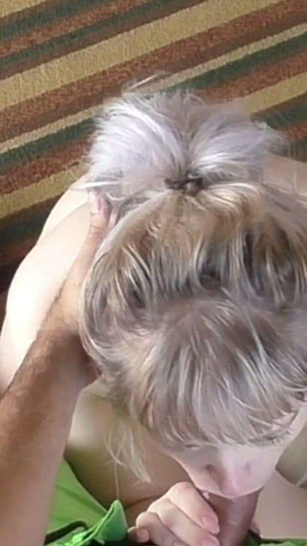 Blonde Beauty Annie Archer Gags on My Cock