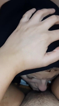 I Held Her Face with My Knees and Cum in Her Mouth