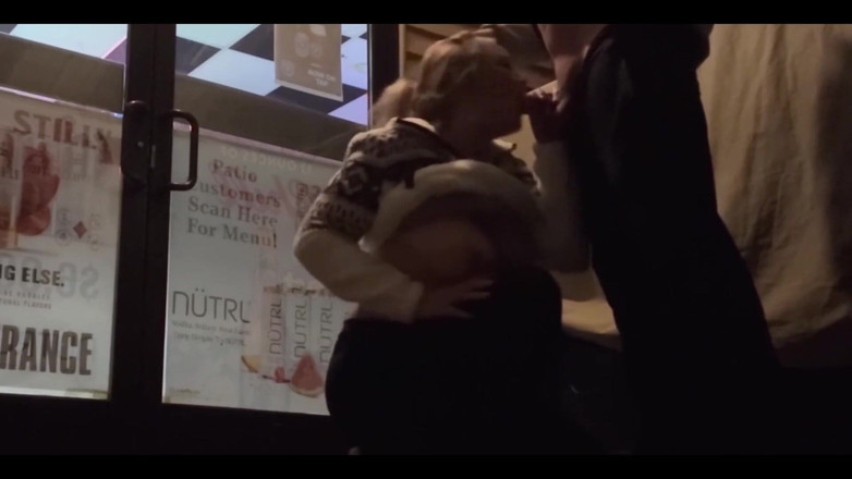Mya Lane: Extremely Risky Bar Blowjob and Downtown Sucking and Flashing