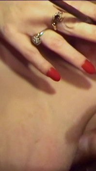 Kim Smokes and Gets a Cumshot Over Her Hairy Armpit