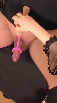 Mistress New Hobby Post-orgasm Torment While Her Bound Male Slave Suffers