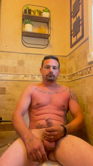 Jerkoff king: Прямий хлопець смикає сексуальний член, грає в дупу