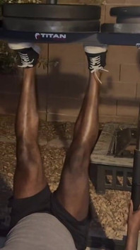 Me and My Homie Got in a Quick Biceps and Calves Workout After Vegas Won Last Night