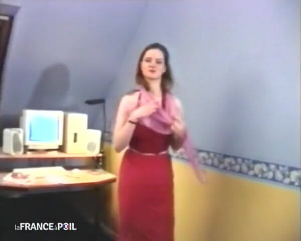 La France a Poil: Hairy Big Boobed Young Brunette Analized in Threeway