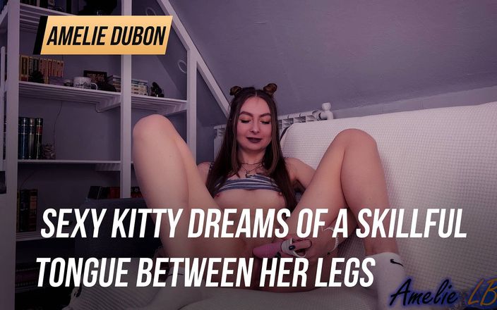 Amelie Dubon: सेक्सी kitty अपने पैरों के बीच कुशल जीभ का सपना देखते हैं