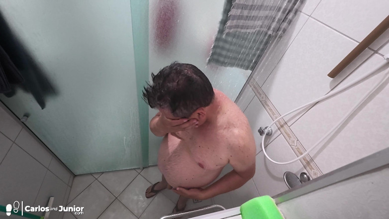 Carlos And Junior: Stepdaddy Taking a Shower