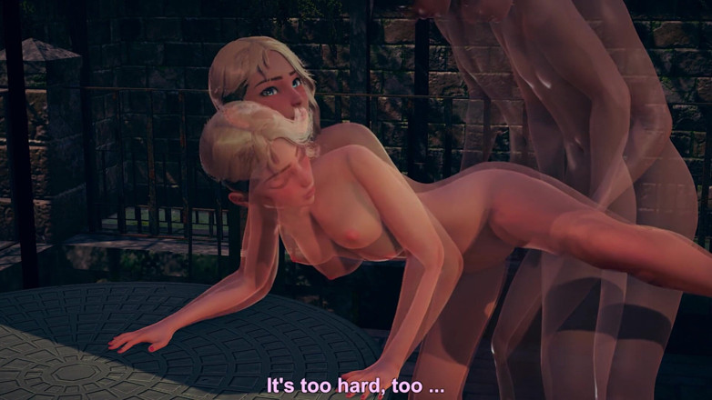 Waifu club 3D: Ejaculare pe fundul lui Gwen în parc