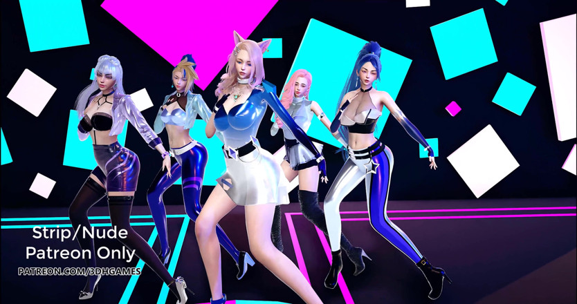 3D-Hentai Games: Exid - dd - sexy danza kpop kpop Kda Ahri Akali Kaisa...