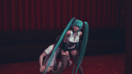 Waifu club 3D: Miku fucked with a vibrator until she cummed