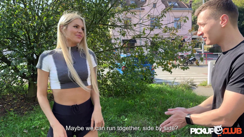 Pickup Club: Leggy Flexible Blonde Zlata Shine Dicked Outdoors by Charlie Dean...