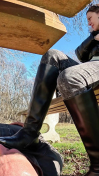 Boot Worship in a Park
