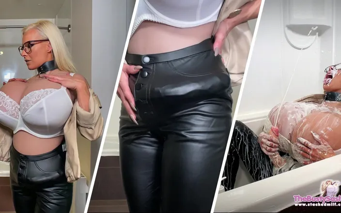 TheBustySasha: Fetish Self Facial Cumshot and Tits Inflation