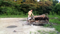 Straight naked thugs: Elijah Se întoarce pentru o pișare și un stroke