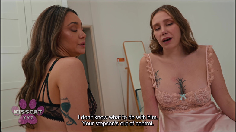 KissCat: Step Mom Catches Step Son Fucking Step Sister Catherine Knight...
