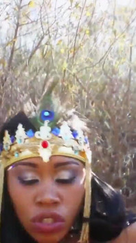 Outdoors Yasmine Deleon ebony skin sucks and fucks a cock that makes him cum