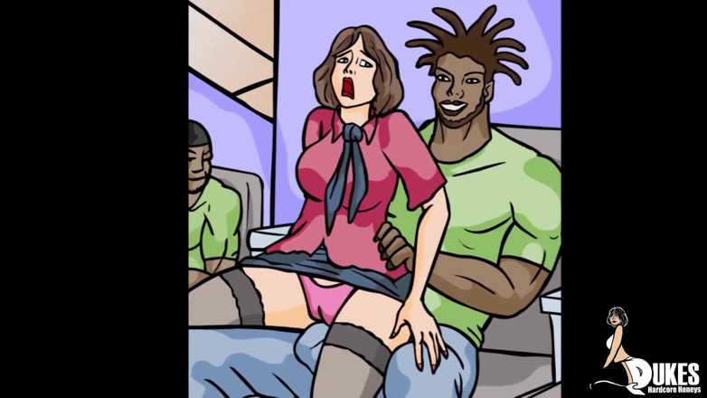 Dukes Hardcore Honeys: Flight attendant black Bred on a plane