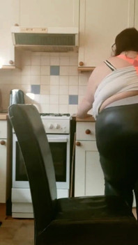 SSBBW BBW Kitchen Play in Sexy Tight Clothing Part 2