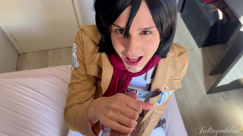 Shamelesscouple: Mikasa POV Blowjob Fantasy - Slow, Wet &amp; Naughty