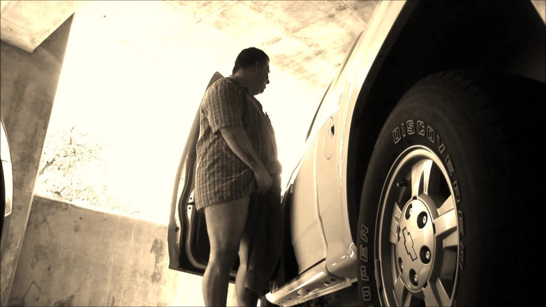 The porky pervert: Parking Garage Cum
