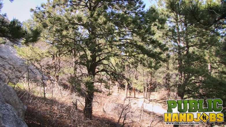 Public Handjobs: Pajas de Kierra Wilde al aire libre