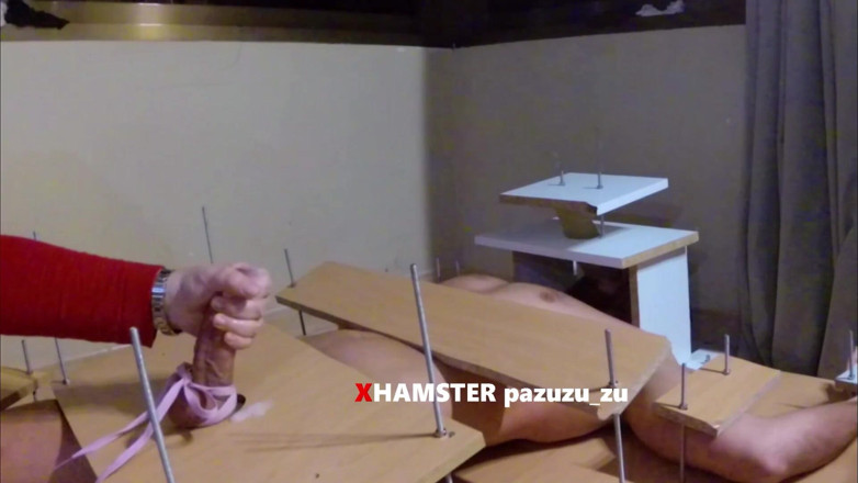Pazuzu_zu: Amateur CFNM femdom cbt handjob with tied cock. Ruined orgasm