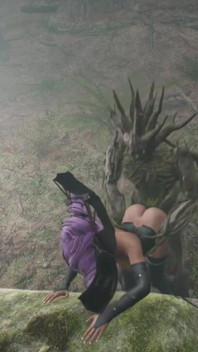 Il mostro dell'albero si scopa la strega