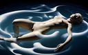 AI Girls: 30 Hot Nude Images of Glowing Woman in the Ocean...