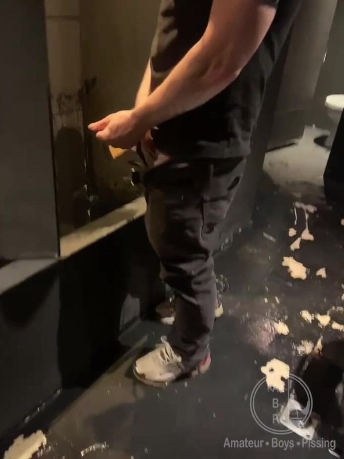 AmateurBoysPissing: Boy Enters the Clubs Toilets and Catch a Guy Ready...