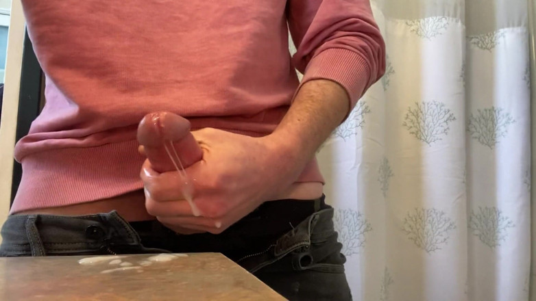 Jacob Buster: Blowing a load on the bathroom counter