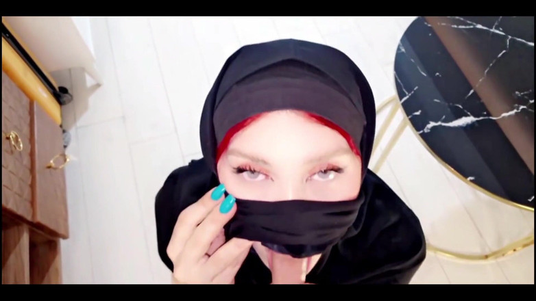 Mistressrola: Hidżab seks z ssać penisa chodź w twarz