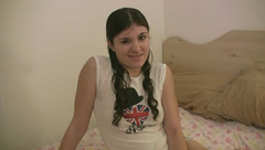 Anna's girls: Young Brunette Fucks Dildo And Sucks Big Cock