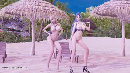 3D-Hentai Games: [MMD] Girl's Generation - Holiday Ahri Kaisa hot nude dance league...