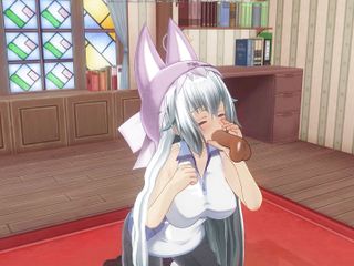 H3DC: 3D Hentai stiefzus zuigt zachtjes de pik van haar stiefbroer