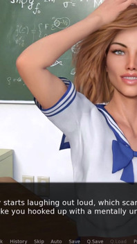 Futa Dating Simulator 3 Rubyは彼女のセクシーな大学の衣装で彼をからかっています
