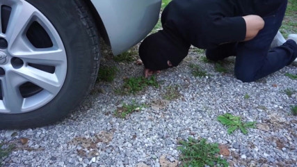 Lady Mesmeratrix Official: Femdom chick wants to punish him outdoor