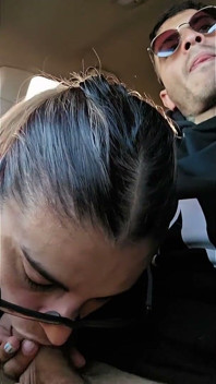 Deep Blowjob in the Car to My Best Friend's Husband Secretly