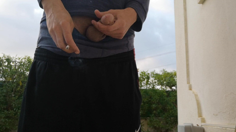 Rafael Torreano: Early Morning Jerkoff Outside in the Garden