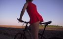 Teasecombo 4K: Hot Bicycle Ride Under Skirt Ass Worship