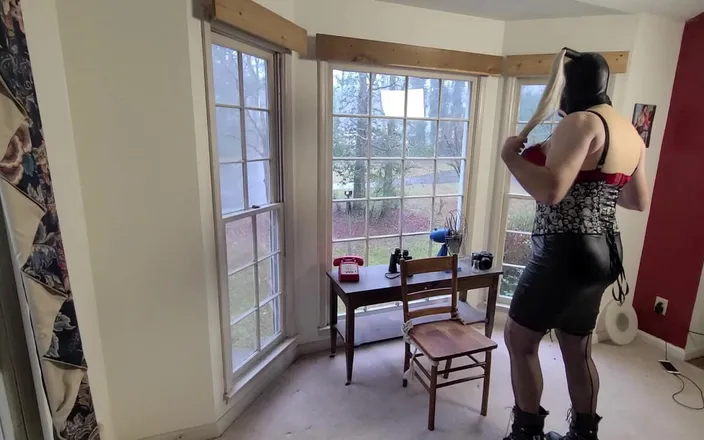 Jon Screcrow: Jon Scarecrow Peeping Tom View of Photoshoot Open Window Masturbation