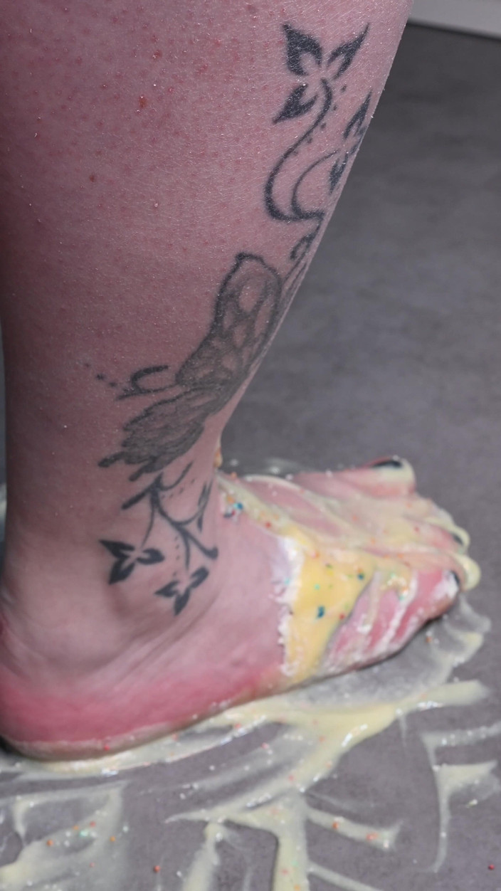 Sexyskyfeet: Asmr kaki berkrim puding tebal dan tabur