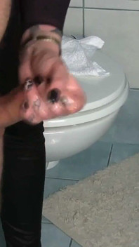 Dominant Handjob 27 - redhead in bathroom