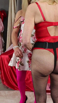 Sissy Dee Getting Carried Away with Her Toys