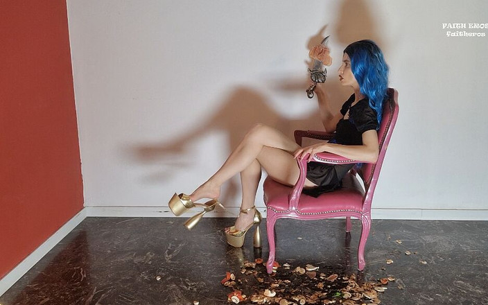 Faith Eros: Penyadapan kaki ripoff - fetish kaki bersilang, abaikan