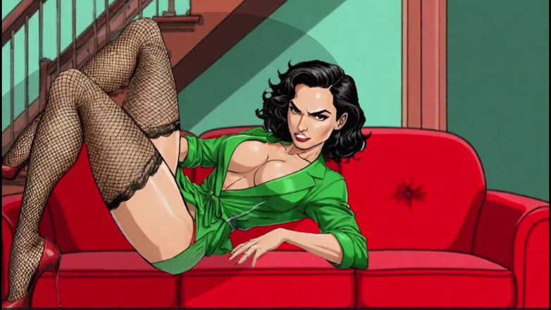 Octopussy Lovers Club: American MILF 2: Married Housewife and Two Big Black Cocks. Cartoon....