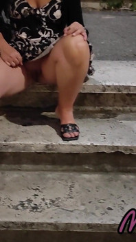 Pussy Flash! Teacher No Panties Fingering and Orgasm in Public Paris! - Misscreamy