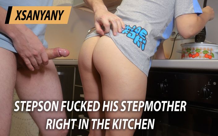 XSanyAny and ShinyLaska: Un beau-fils baise sa belle-mère dans la cuisine. Xsanyany