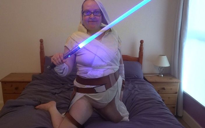 Horny vixen: Star Wars Rey Skywalker, cosplay